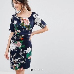Floral gathered dress